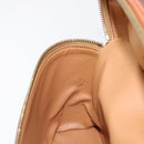 CELINE Macadam Canvas Vanity Hand Bag PVC Leather Brown Gold Auth ka6028A-20