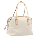 Salvatore Ferragamo Tote Bag Canvas Beige Silver Auth ka6029-1