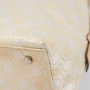 Salvatore Ferragamo Tote Bag Canvas Beige Silver Auth ka6029-10