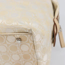 Salvatore Ferragamo Tote Bag Canvas Beige Silver Auth ka6029-12