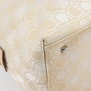 Salvatore Ferragamo Tote Bag Canvas Beige Silver Auth ka6029-13