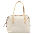 Salvatore Ferragamo Tote Bag Canvas Beige Silver Auth ka6029-2
