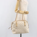 Salvatore Ferragamo Tote Bag Canvas Beige Silver Auth ka6029-22