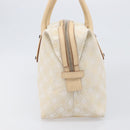 Salvatore Ferragamo Tote Bag Canvas Beige Silver Auth ka6029-4