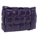 BOTTEGA VENETA MAXI INTRECCIATO Padded Cassette Bag Leather Purple Auth ka6032V-1