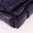 BOTTEGA VENETA MAXI INTRECCIATO Padded Cassette Bag Leather Purple Auth ka6032V-8