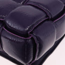 BOTTEGA VENETA MAXI INTRECCIATO Padded Cassette Bag Leather Purple Auth ka6032V-17