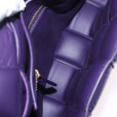 BOTTEGA VENETA MAXI INTRECCIATO Padded Cassette Bag Leather Purple Auth ka6032V-11