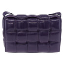 BOTTEGA VENETA MAXI INTRECCIATO Padded Cassette Bag Leather Purple Auth ka6032V-13