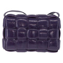 BOTTEGA VENETA MAXI INTRECCIATO Padded Cassette Bag Leather Purple Auth ka6032V-2