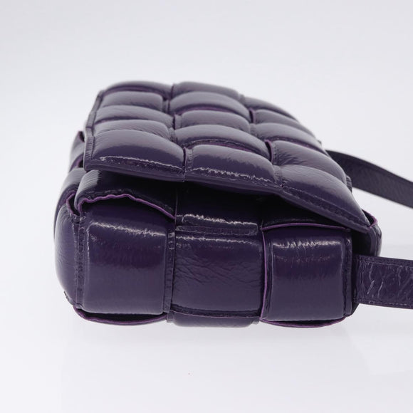 BOTTEGA VENETA MAXI INTRECCIATO Padded Cassette Bag Leather Purple Auth ka6032V