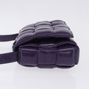 BOTTEGA VENETA MAXI INTRECCIATO Padded Cassette Bag Leather Purple Auth ka6032V-4