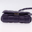 BOTTEGA VENETA MAXI INTRECCIATO Padded Cassette Bag Leather Purple Auth ka6032V-5