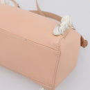 FENDI Mini Peek A Boo Hand Bag Leather 2way Pink Silver Auth ka6033V-15