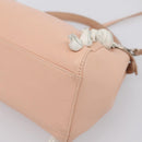 FENDI Mini Peek A Boo Hand Bag Leather 2way Pink Silver Auth ka6033V-17
