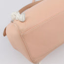 FENDI Mini Peek A Boo Hand Bag Leather 2way Pink Silver Auth ka6033V-18