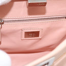 FENDI Mini Peek A Boo Hand Bag Leather 2way Pink Silver Auth ka6033V-20