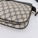 GUCCI GG Supreme Sherry Line Shoulder Bag PVC Navy Gold 904 02 043 Auth ka6034-8