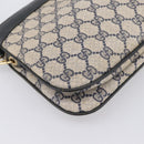 GUCCI GG Supreme Sherry Line Shoulder Bag PVC Navy Gold 904 02 043 Auth ka6034-15
