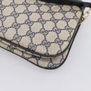 GUCCI GG Supreme Sherry Line Shoulder Bag PVC Navy Gold 904 02 043 Auth ka6034-16