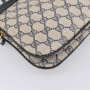 GUCCI GG Supreme Sherry Line Shoulder Bag PVC Navy Gold 904 02 043 Auth ka6034-17