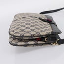 GUCCI GG Supreme Sherry Line Shoulder Bag PVC Navy Gold 904 02 043 Auth ka6034-4