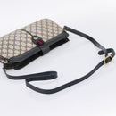 GUCCI GG Supreme Sherry Line Shoulder Bag PVC Navy Gold 904 02 043 Auth ka6034-7
