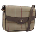 Burberrys Nova Check Shoulder Bag Canvas Beige Gold Auth ka6035-1