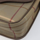 Burberrys Nova Check Shoulder Bag Canvas Beige Gold Auth ka6035-9