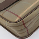 Burberrys Nova Check Shoulder Bag Canvas Beige Gold Auth ka6035-14