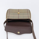 Burberrys Nova Check Shoulder Bag Canvas Beige Gold Auth ka6035-10