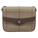 Burberrys Nova Check Shoulder Bag Canvas Beige Gold Auth ka6035-13