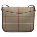 Burberrys Nova Check Shoulder Bag Canvas Beige Gold Auth ka6035-2