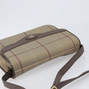Burberrys Nova Check Shoulder Bag Canvas Beige Gold Auth ka6035-6