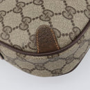 GUCCI GG Supreme Web Sherry Line Bag PVC Beige Gold 89 02 066 Auth ka6037-13