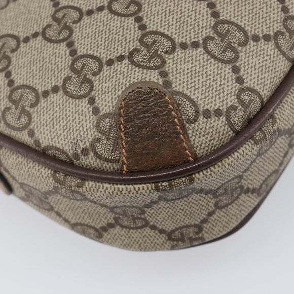 GUCCI GG Supreme Web Sherry Line Bag PVC Beige Gold 89 02 066 Auth ka6037