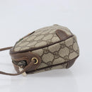 GUCCI GG Supreme Web Sherry Line Bag PVC Beige Gold 89 02 066 Auth ka6037-5