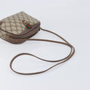 GUCCI GG Supreme Web Sherry Line Bag PVC Beige Gold 89 02 066 Auth ka6037-7