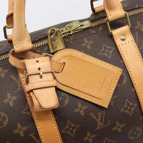 LOUIS VUITTON Monogram Keepall 55 Boston Bag M41424 LV Auth ka6039V