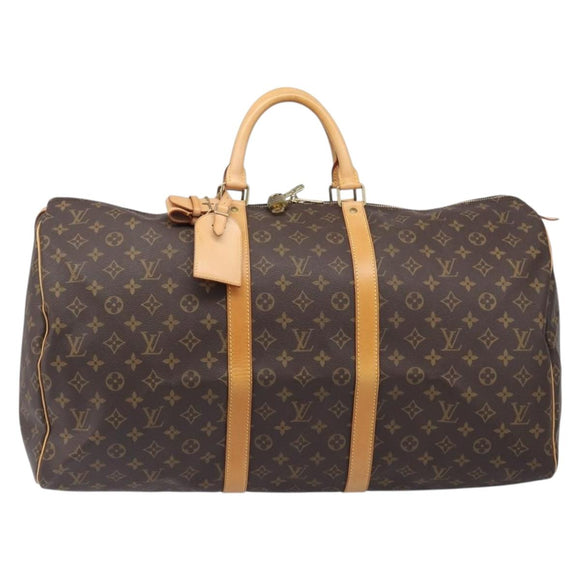 LOUIS VUITTON Monogram Keepall 55 Boston Bag M41424 LV Auth ka6039V
