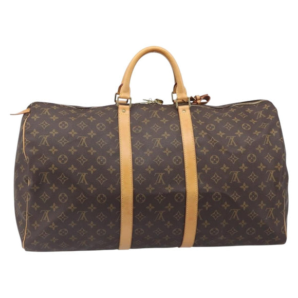 LOUIS VUITTON Monogram Keepall 55 Boston Bag M41424 LV Auth ka6039V