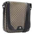 GUCCI Diamante Shoulder Bag Canvas Leather Brown Silver 295679 Auth ka6042-1