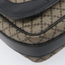 GUCCI Diamante Shoulder Bag Canvas Leather Brown Silver 295679 Auth ka6042-11