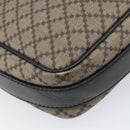 GUCCI Diamante Shoulder Bag Canvas Leather Brown Silver 295679 Auth ka6042-13