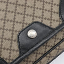 GUCCI Diamante Shoulder Bag Canvas Leather Brown Silver 295679 Auth ka6042-14