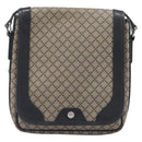 GUCCI Diamante Shoulder Bag Canvas Leather Brown Silver 295679 Auth ka6042-2