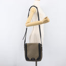 GUCCI Diamante Shoulder Bag Canvas Leather Brown Silver 295679 Auth ka6042-23