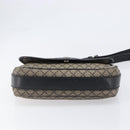 GUCCI Diamante Shoulder Bag Canvas Leather Brown Silver 295679 Auth ka6042-9