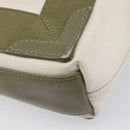 BALENCIAGA Navy Cabas XS Hand Bag Leather 2way White Silver 390346 Auth ka6043A-14