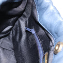 LOEWE Anagram Shoulder Bag Leather Navy Gold Auth ka6044A-19